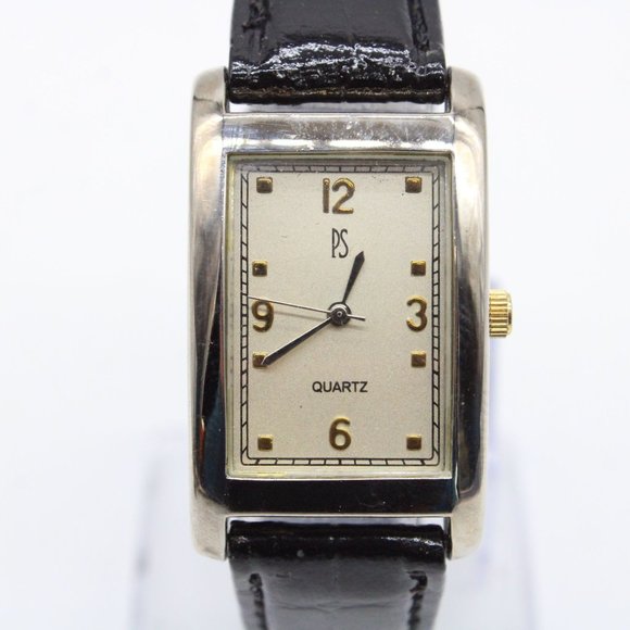 Vintage Paul Sebastian PS Watch Womens SIlver Tone Steel Rectangular Dial 90s - Picture 2 of 8